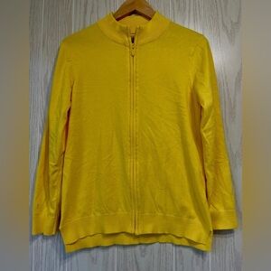 HEAD Canary Yellow Women’s Golf Zip Up Sweater, Size Large EUC